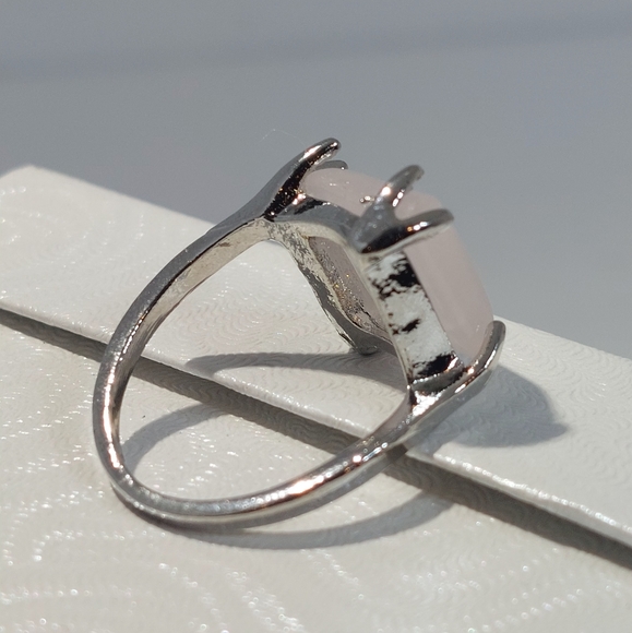 2 For $30 Sale Fashion Jewelry Ring Size 8.25 Crystal Pink Gemstone Silver - Picture 5 of 8